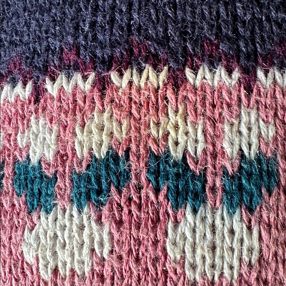 VTG 80s 90s Paris Sport Club Novelty People Print Sweater Cottage Granny Medium - Picture 9 of 9